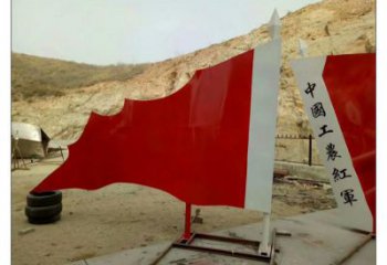房地產(chǎn)國旗雕塑，革命黨建雕塑，烤漆工藝
