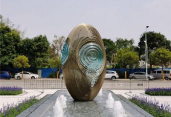 異形雞蛋雕塑 現代校園小品 校園雕塑