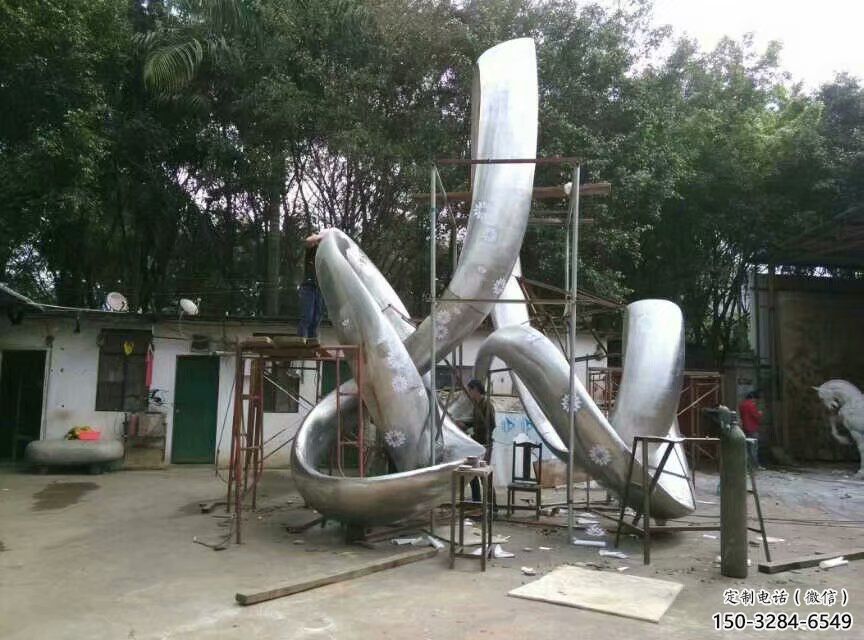 街道飄帶雕塑 現代景觀擺件 彩繪雕塑