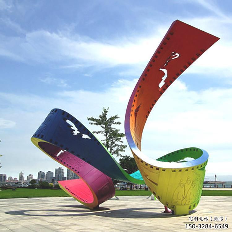 酒店飄帶雕塑 景觀美陳小品 現代雕塑