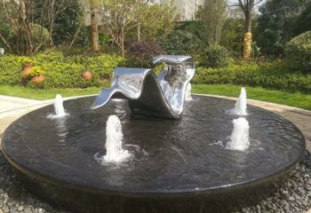 大門口飄帶雕塑 發光公園小品 仿真雕塑