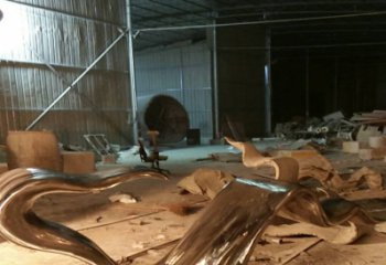 室內(nèi)飄帶雕塑 仿真景觀擺件 大型雕塑