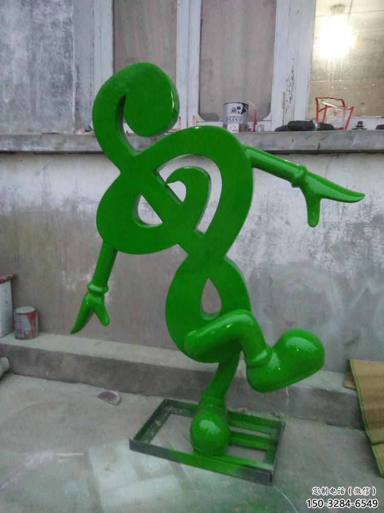 街頭音符雕塑 大型別墅區擺件 鋼管雕塑