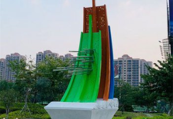 懸空船艇雕塑 大型別墅區(qū)小品 農(nóng)村雕塑