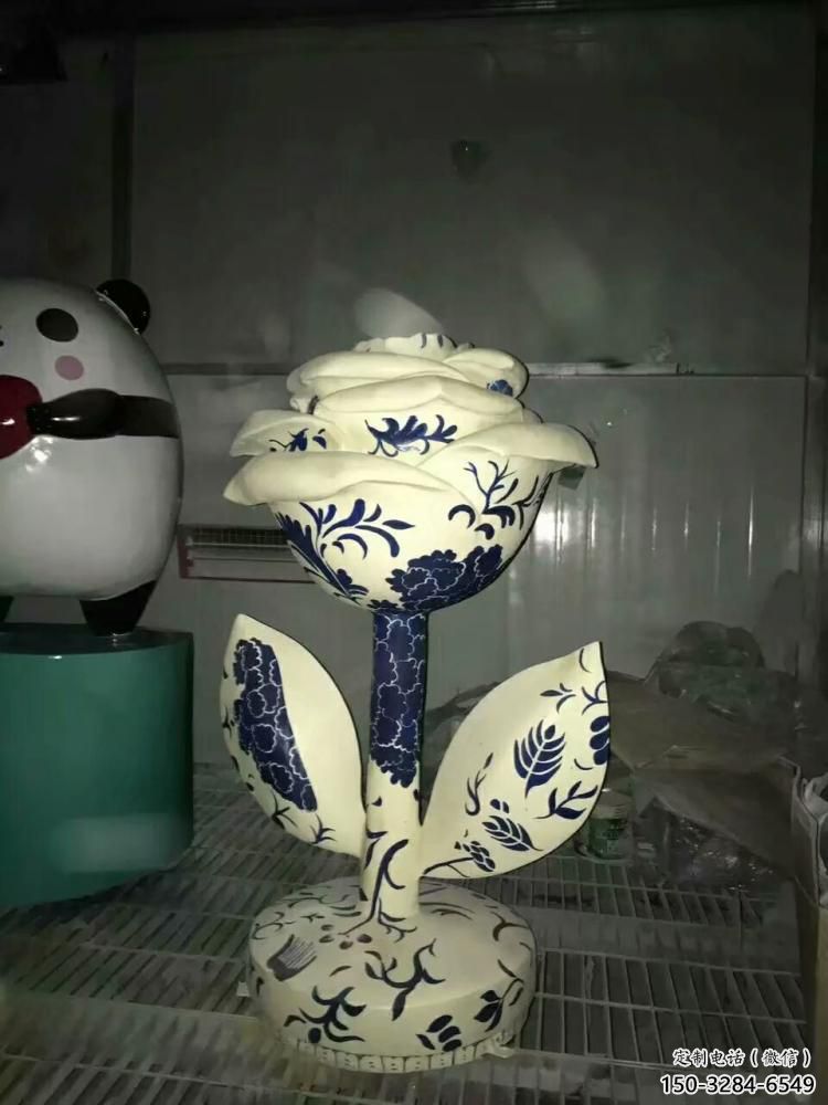 村口玫瑰雕塑 啞光景觀擺件 公園雕塑