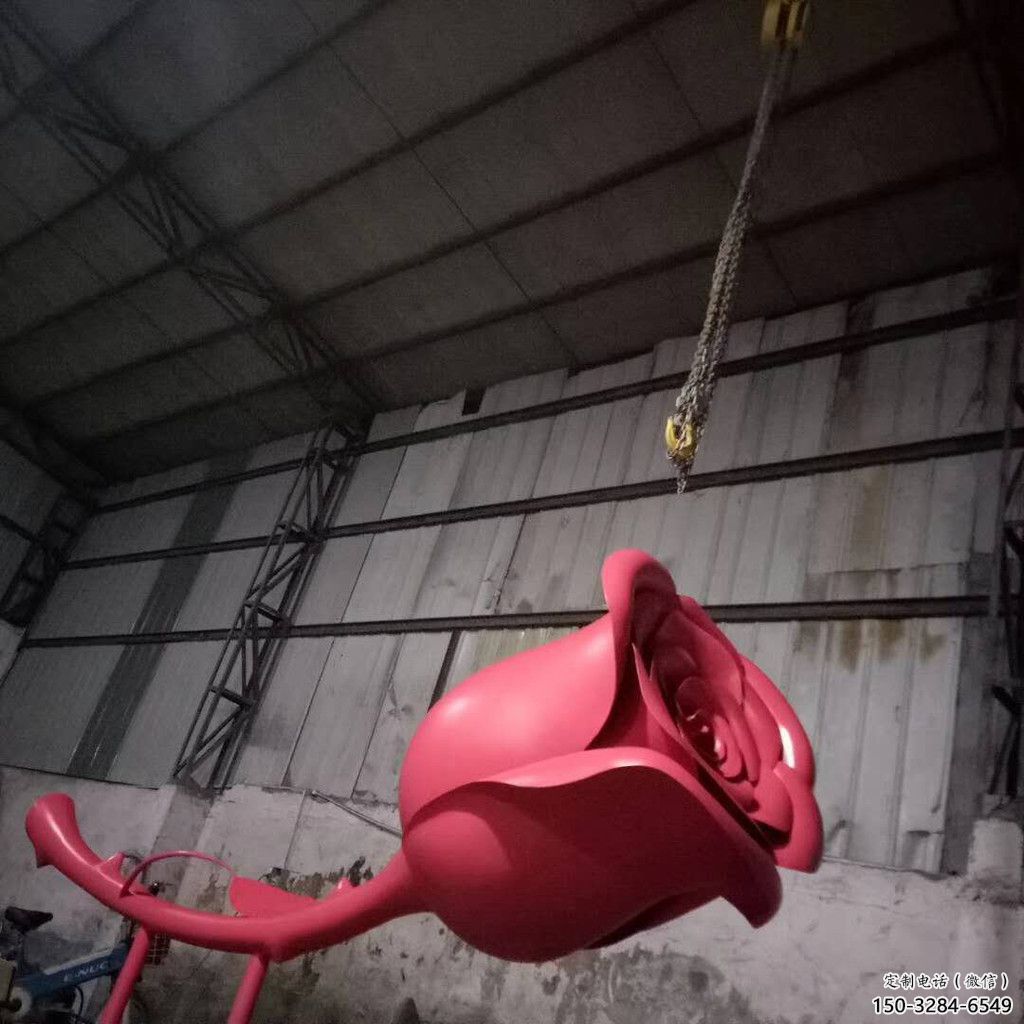公園玫瑰雕塑 創(chuàng)意企業(yè)擺件 美陳雕塑