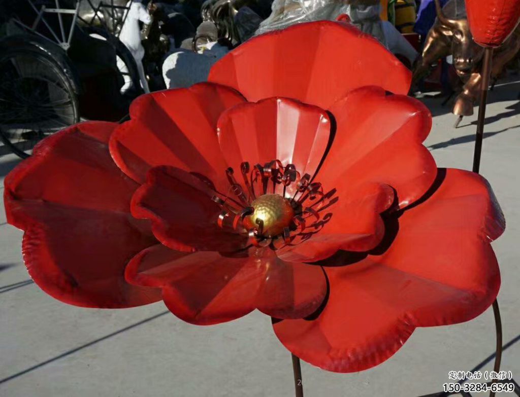 公園玫瑰雕塑 戶外景觀擺件 抽象雕塑