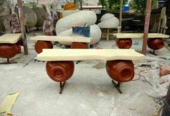 街頭凳子雕塑 大型別墅區(qū)擺件 鋼管雕塑