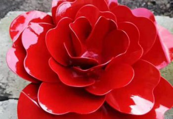 廣場玫瑰雕塑 抽象景觀花朵雕塑 烤漆雕塑