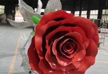 政府玫瑰雕塑 仿真景觀擺件 烤漆雕塑