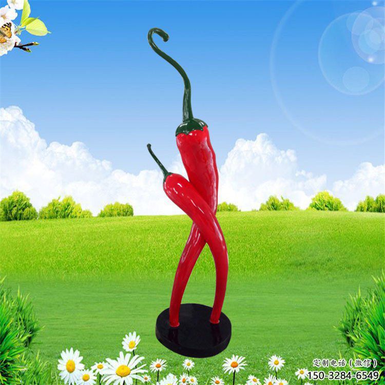 大型辣椒雕塑 商業(yè)街廣場雕塑 蔬菜擺件