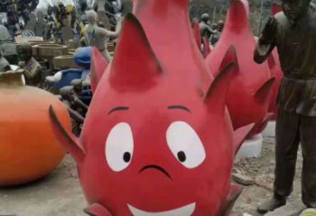 大型火龍果雕塑 商業街廣場雕塑 古銅色擺件