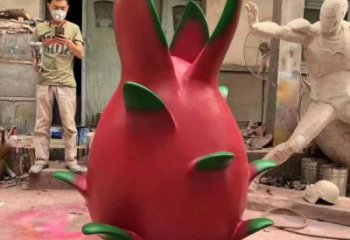酒店火龍果雕塑 庭院仿真雕塑 彩繪小品