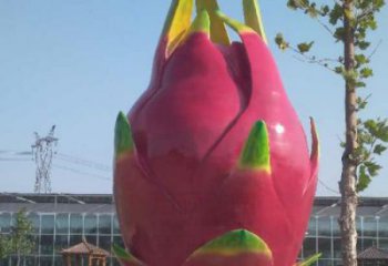 商業街火龍果雕塑 售樓處雕塑 水果擺件
