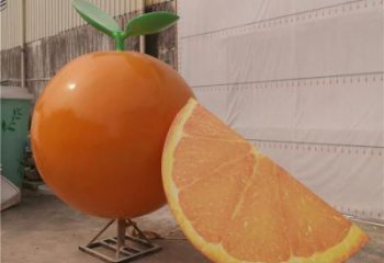 店門口橙子雕塑 創(chuàng)意景觀雕塑 仿真擺件