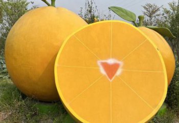 景觀橙子雕塑 剪影景觀水果雕塑 商業(yè)街雕塑