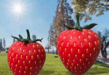 大型草莓雕塑 商業(yè)街廣場(chǎng)雕塑 彩繪擺件