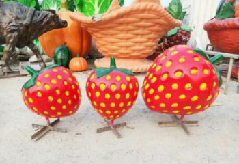 店門口草莓雕塑 創意景觀雕塑 仿真擺件