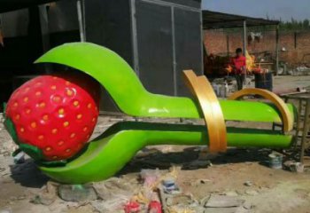 園林草莓雕塑 田間彩繪雕塑 仿真擺件