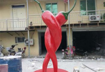 抽象辣椒雕塑 店門(mén)口彩繪雕塑 步行街?jǐn)[件