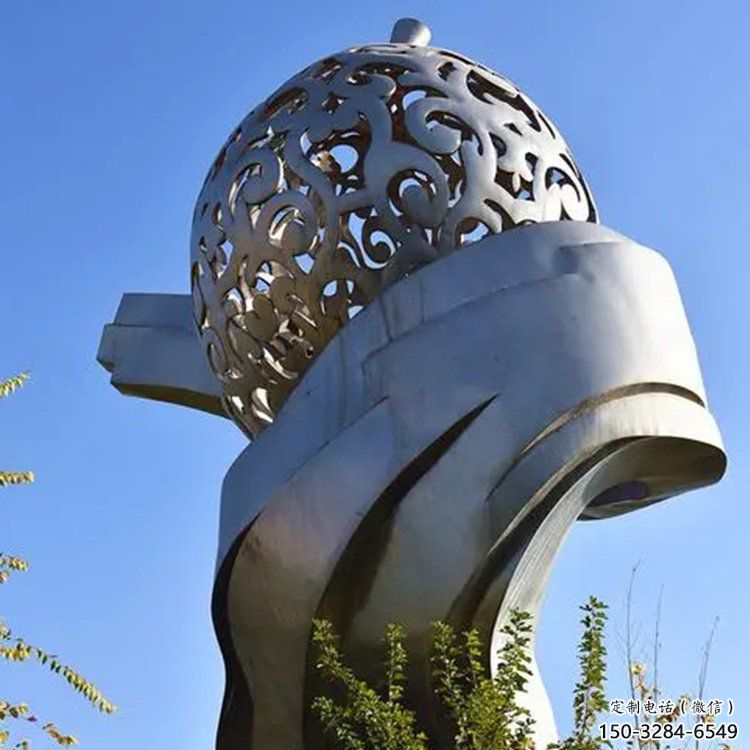 鏤空雪梨雕塑 廣場(chǎng)水果雕塑 門(mén)口小品