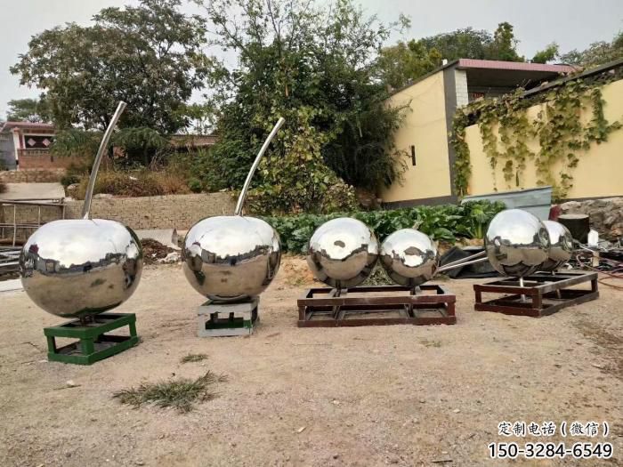 櫻桃雕塑廠家 歐式步行街水果雕塑 大型商場雕塑