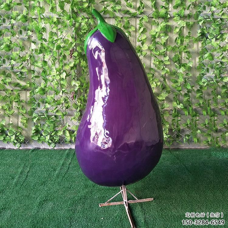 彩繪茄子雕塑 大型城市雕塑 商業(yè)街?jǐn)[件