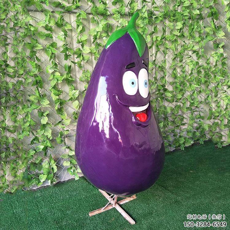 創(chuàng)意茄子雕塑 步行街店門口雕塑 水果小品