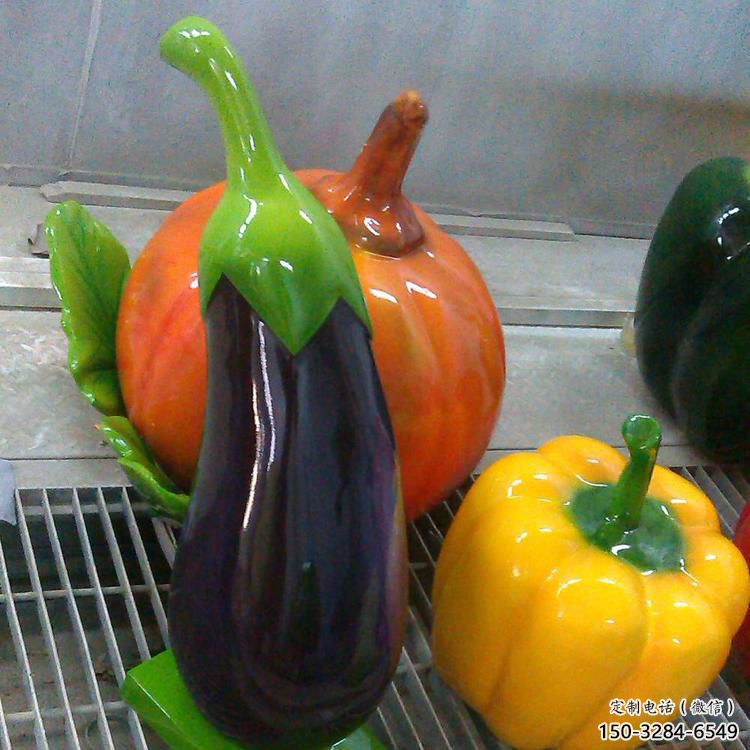 店門口茄子雕塑 創意景觀雕塑 仿真擺件