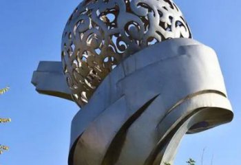 鏤空雪梨雕塑 廣場(chǎng)水果雕塑 門口小品