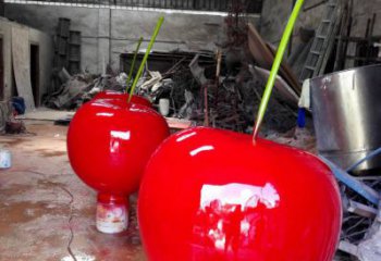 鍛造櫻桃雕塑生產(chǎn)商 懸空餐飲店水果雕塑 戶外雕塑