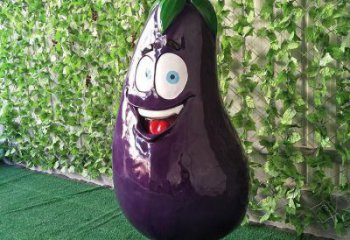 酒店茄子雕塑 庭院仿真雕塑 彩繪小品