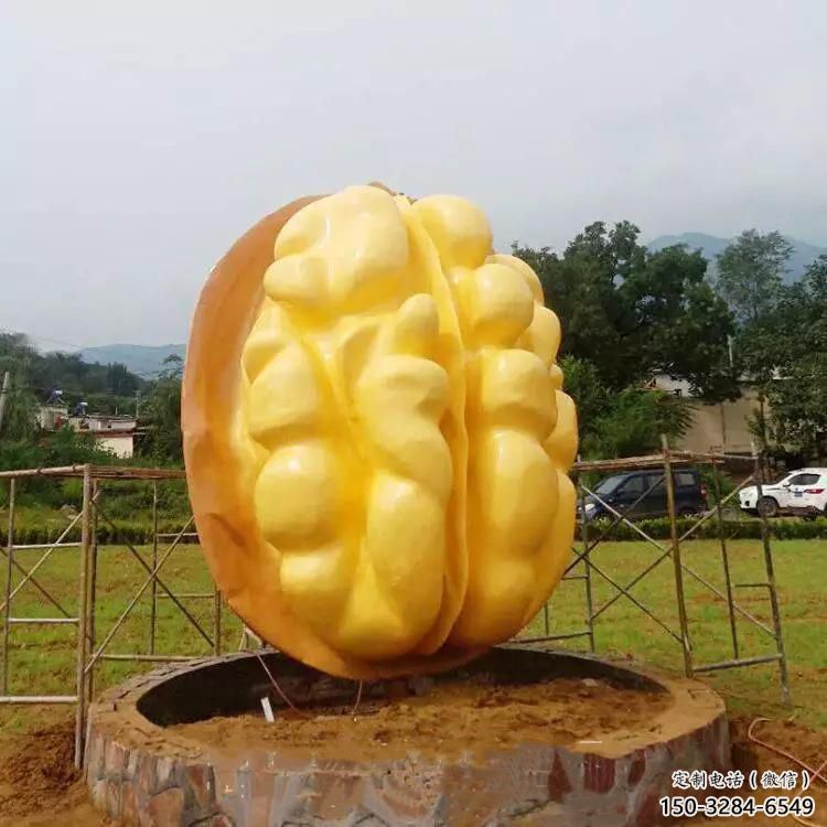 創意核桃雕塑 景觀農作物雕塑 公園雕塑