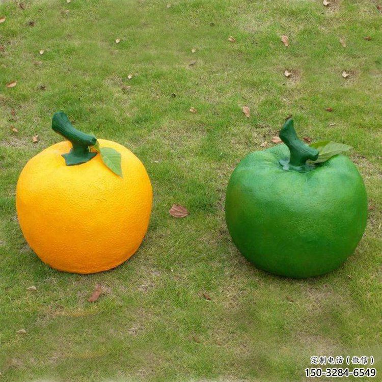 檸檬雕塑，水果仿真擺件，公園廣場雕塑 (15)
