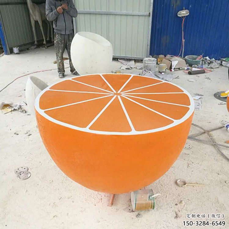 檸檬雕塑，水果仿真擺件，公園廣場雕塑 (13)