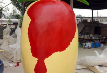 彩繪紅棗雕塑 懸空餐飲店擺件 街頭雕塑