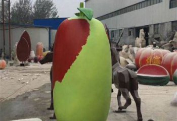 創意紅棗雕塑 啞光景觀水果雕塑 公園雕塑