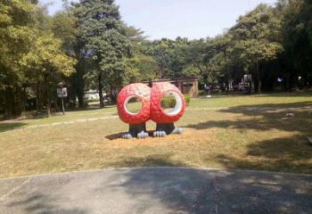 園林荔枝雕塑 田間彩繪雕塑 仿真擺件