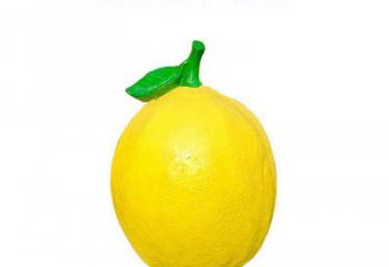 商業街檸檬雕塑 烤漆水果雕塑 彩繪雕塑