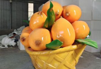 大型枇杷雕塑 商業(yè)街廣場(chǎng)雕塑 仿真擺件