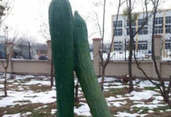 戶外苦瓜雕塑 噴漆果蔬雕塑 燈光瓜果雕塑