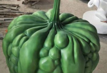 農(nóng)村黃瓜雕塑 抽象藝術(shù)蔬菜雕塑 烤漆瓜果雕塑