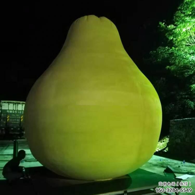 大型商場柚子雕塑 仿真水果雕塑 彩繪果蔬雕塑