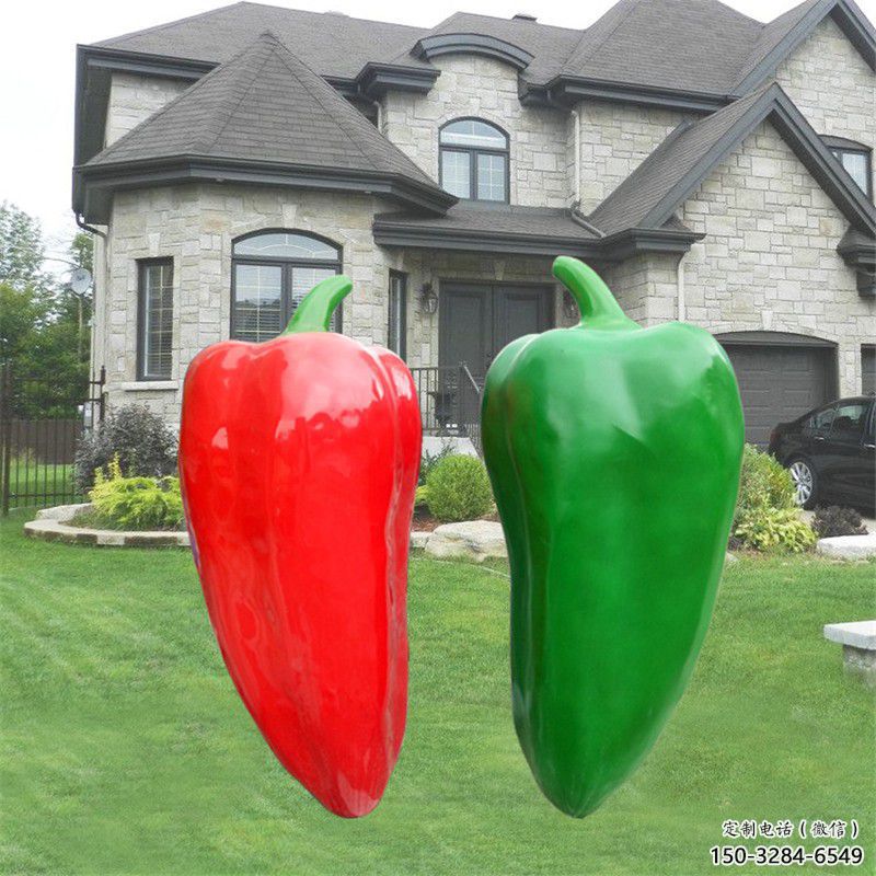 酒店青椒雕塑 庭院仿真雕塑 彩繪小品