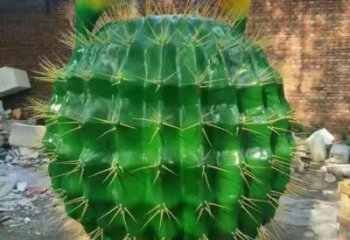 戶外仙人掌雕塑 噴漆花卉雕塑 燈光植物雕塑