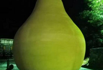 大型商場柚子雕塑 仿真水果雕塑 彩繪果蔬雕塑