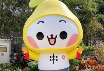 廣場柚子雕塑 抽象果蔬雕塑 烤漆水果雕塑