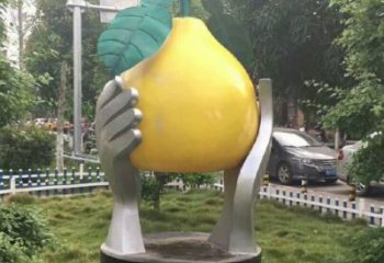 酒店柚子雕塑 景觀美陳果蔬雕塑 現代水果雕塑