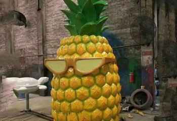 菠蘿雕塑 景觀美陳果蔬雕塑 噴漆水果雕塑