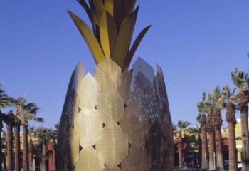 商業街菠蘿雕塑 烤漆果蔬雕塑 彩繪水果雕塑